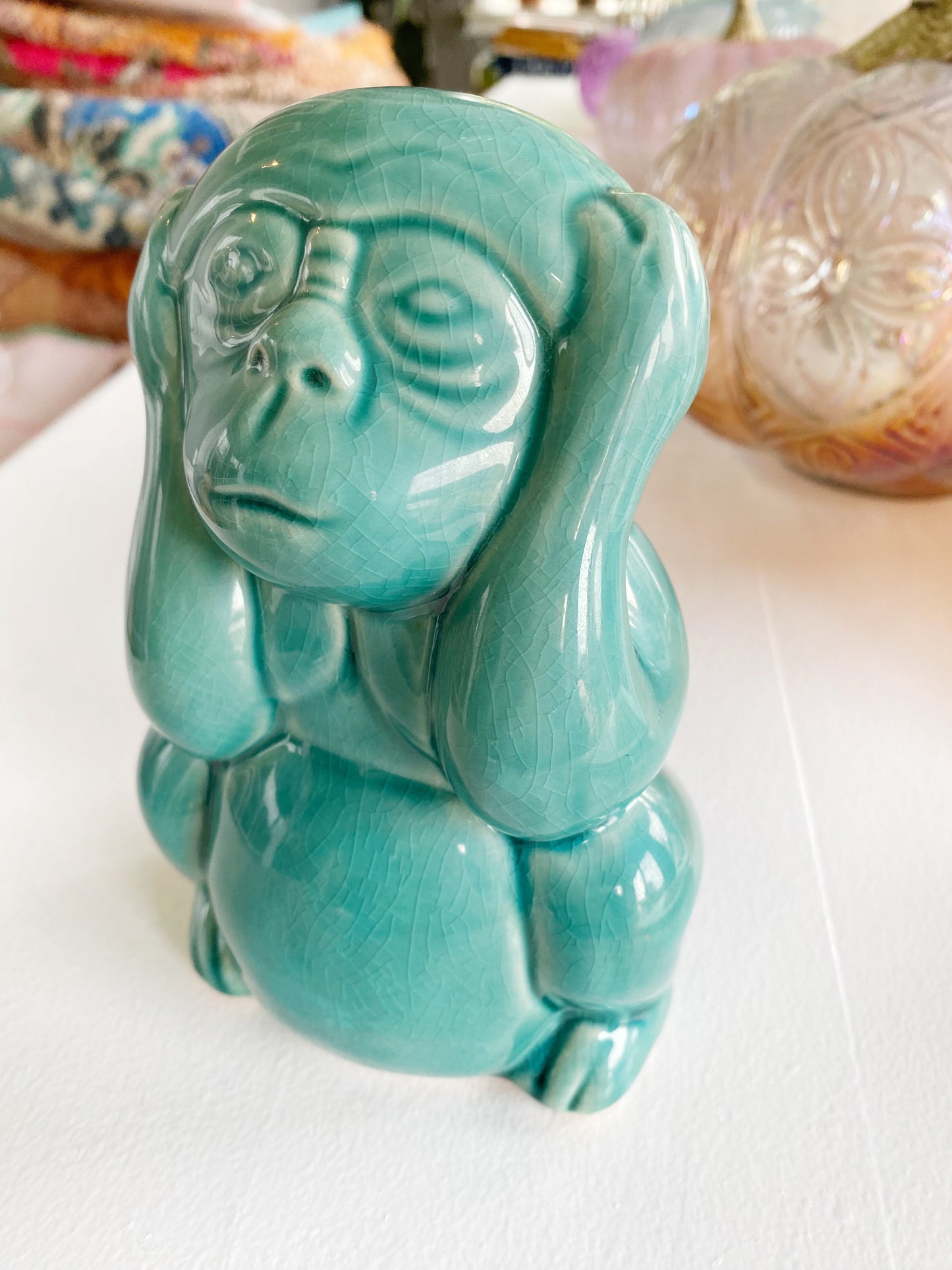 "HEAR NO EVIL" MONKEY STATUE