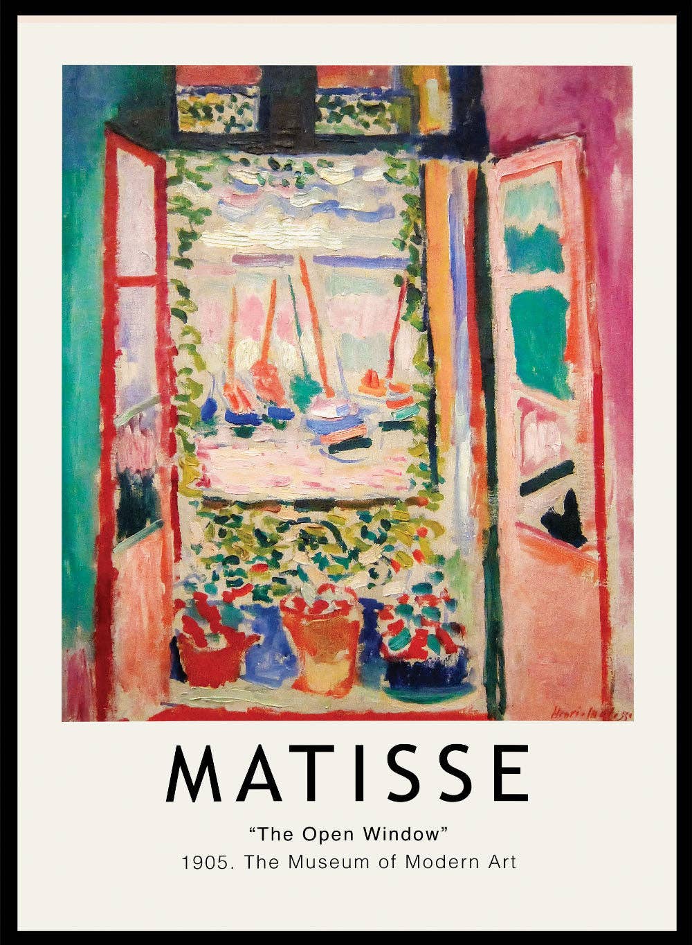 THE OPEN WINDOW 1905, HENRI MATISSE PRINT