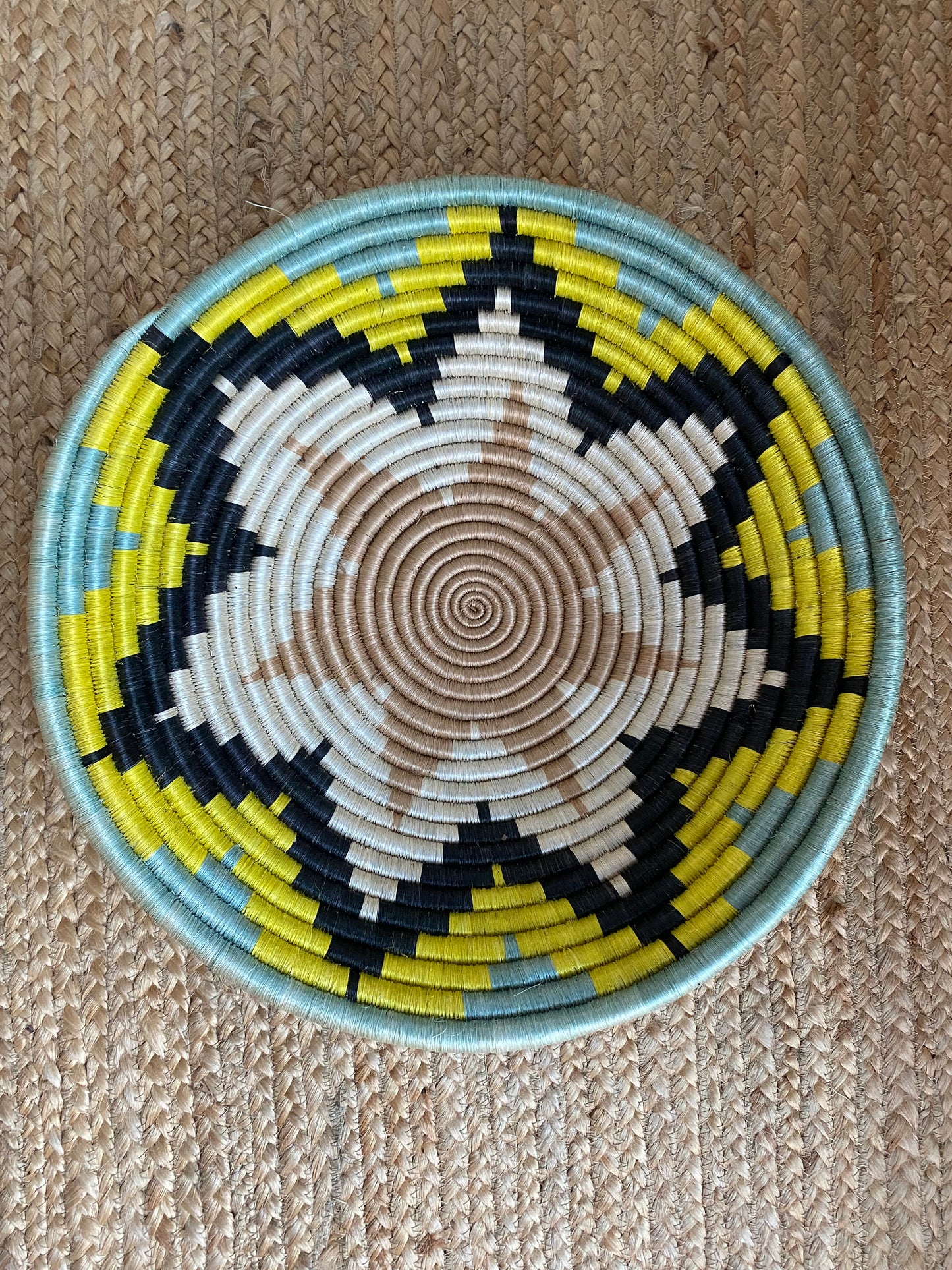 MULTI-COLORED STAR LARGE WOVEN BASKET