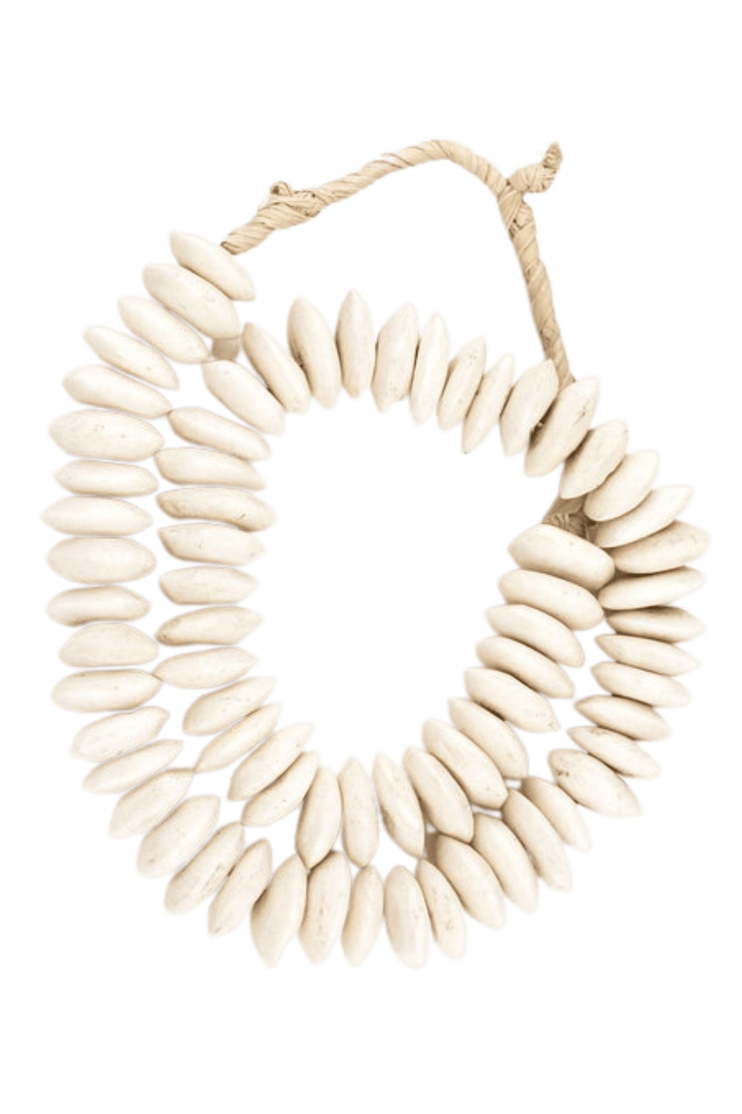 BONE BEADS IN WHITE