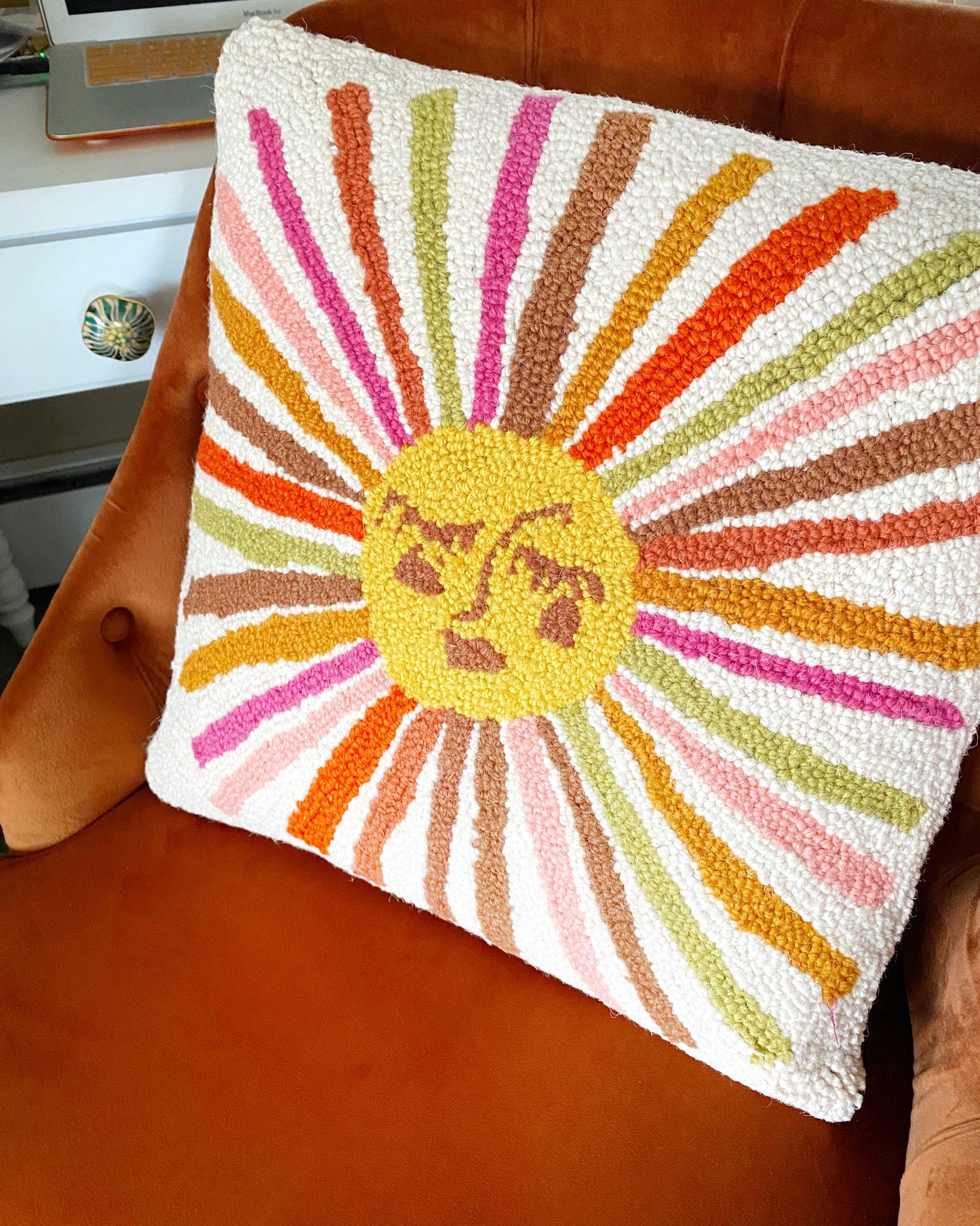 RETRO SUNSHINE HOOK PILLOW