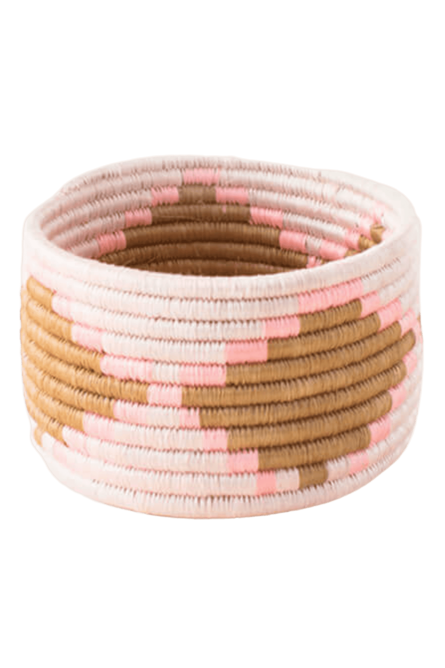 WOVEN TRINKET BASKET IN PINK