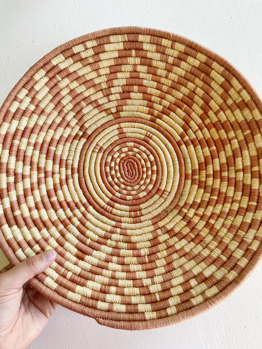 MAUVE + NATURAL SUN MEDIUM BASKET