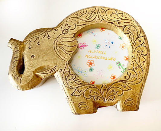 ELEPHANT BRASS PICTURE FRAME
