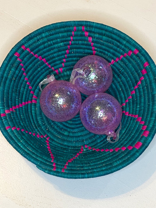 TEAL WOVEN MEDIUM BASKET BOWL