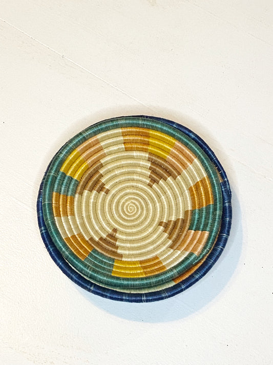 MULTI-COLORED TEAL EXTRA SMALL BASKET