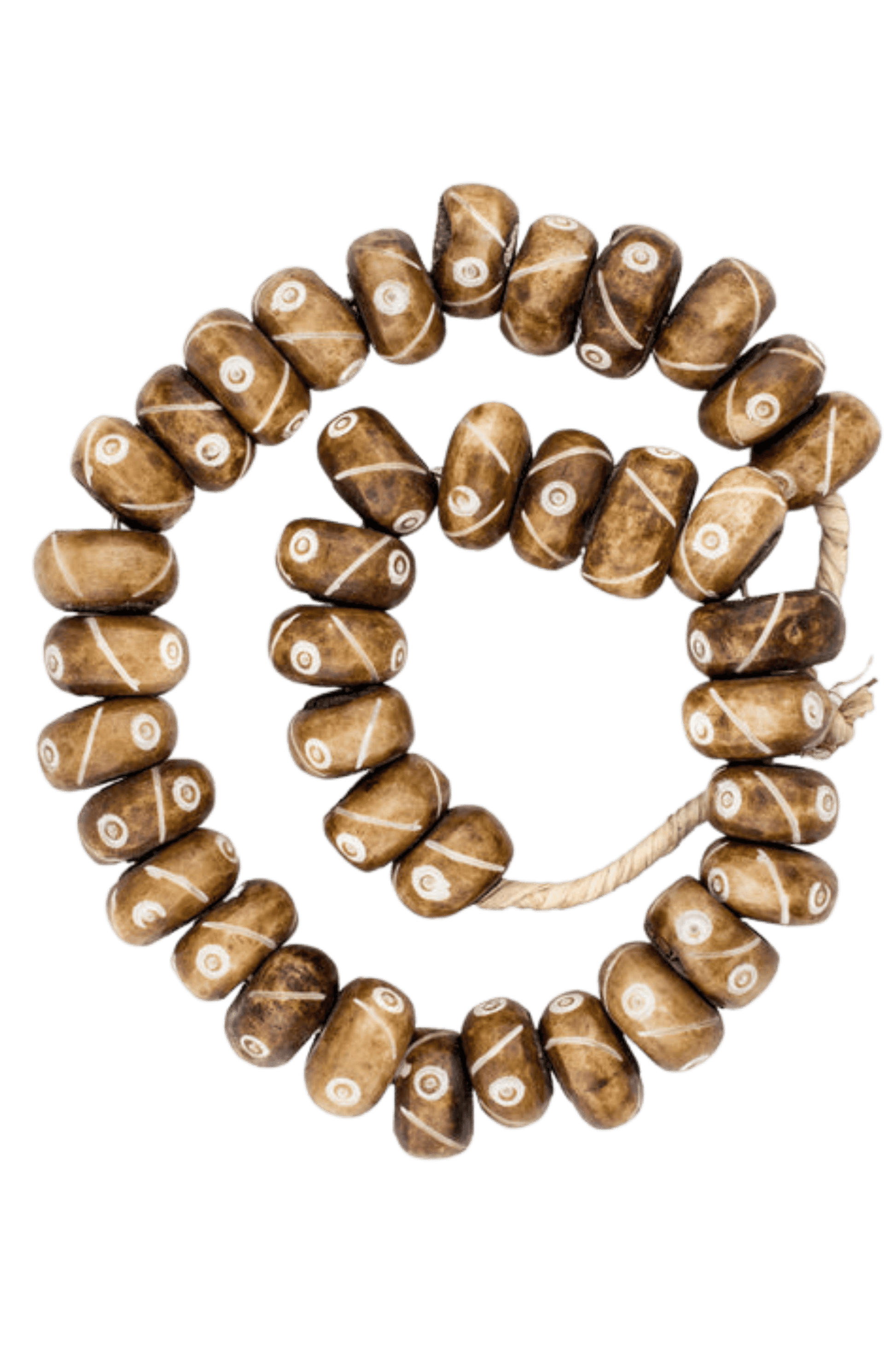 Carved Bone Beads 6pc.pkg