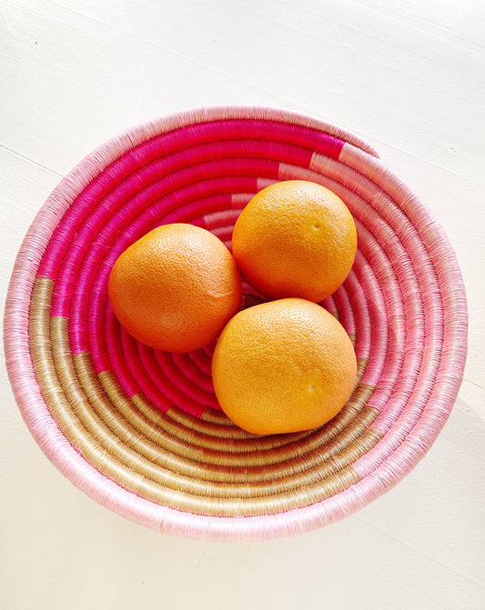 PINK SWIRL MEDIUM BASKET