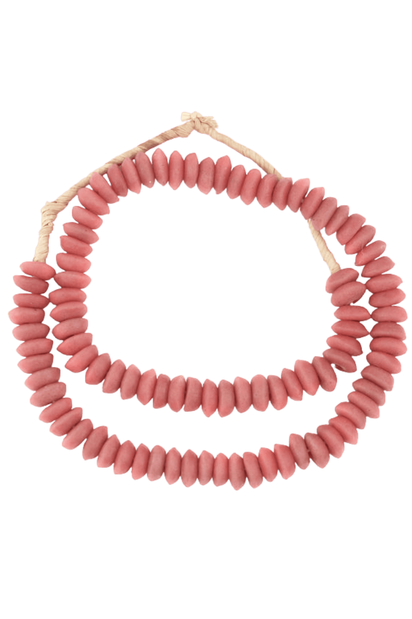 ASHANTI GLASS BEADS IN SALMON