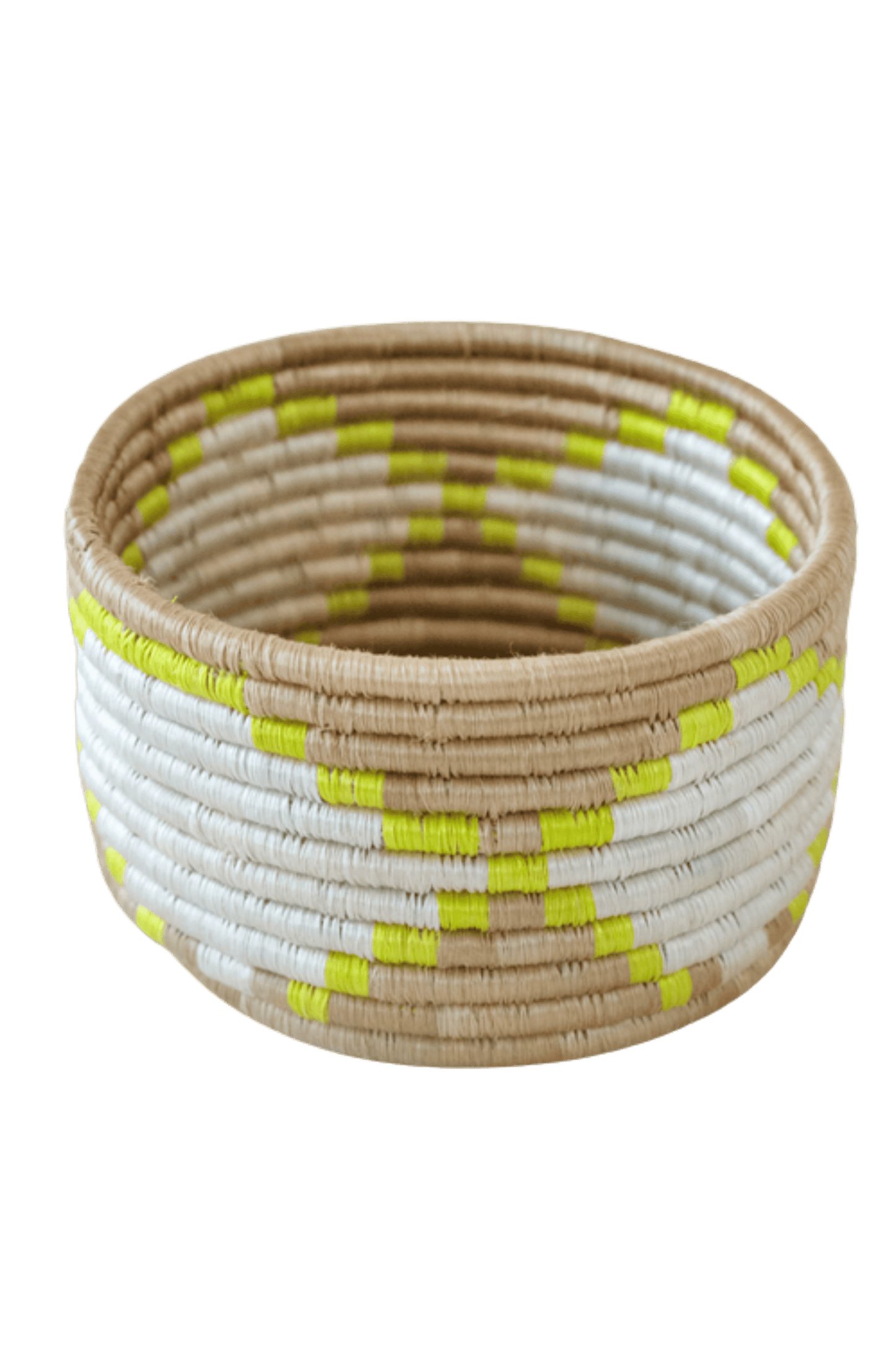 WOVEN TRINKET BASKET IN NEON